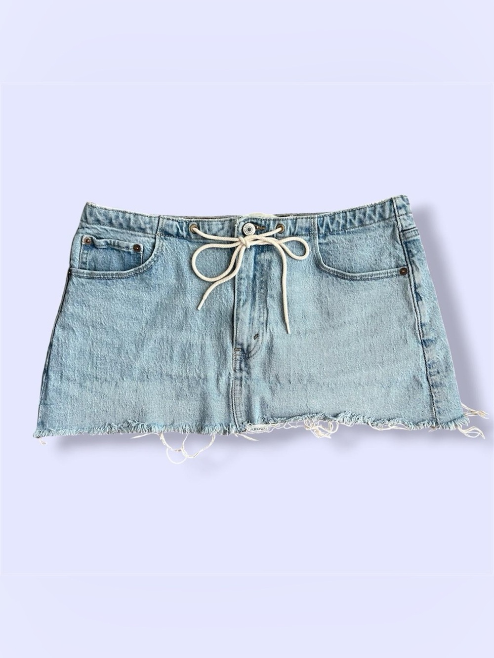 Abercrombie Midrise Curve Love Mini Denim Skirt